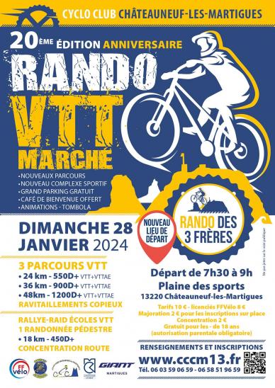 Visuel affiche Rando des 3 Frères 2024